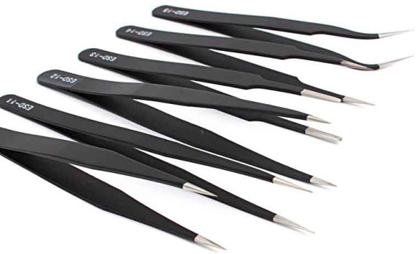 Sada antistatických nerezových pinziet, 6-dielna sada, XL-TOOLS 1