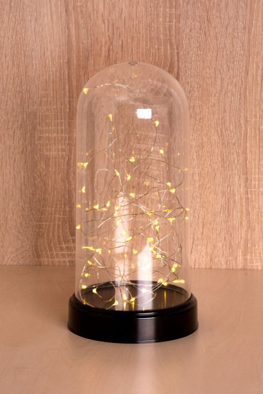 Kupola MagicHome Vianoce DomeLight, 50 LED, 3xAA, interiér, 13.5x27cm