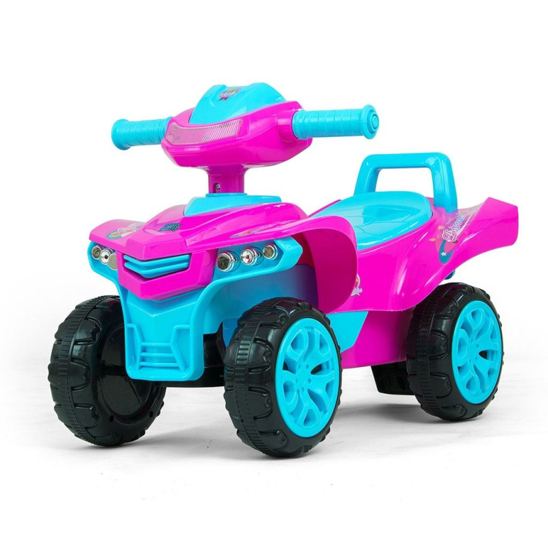 Detské odrážadlo so zvukom Štvorkolka Milly Mally Monster Pink