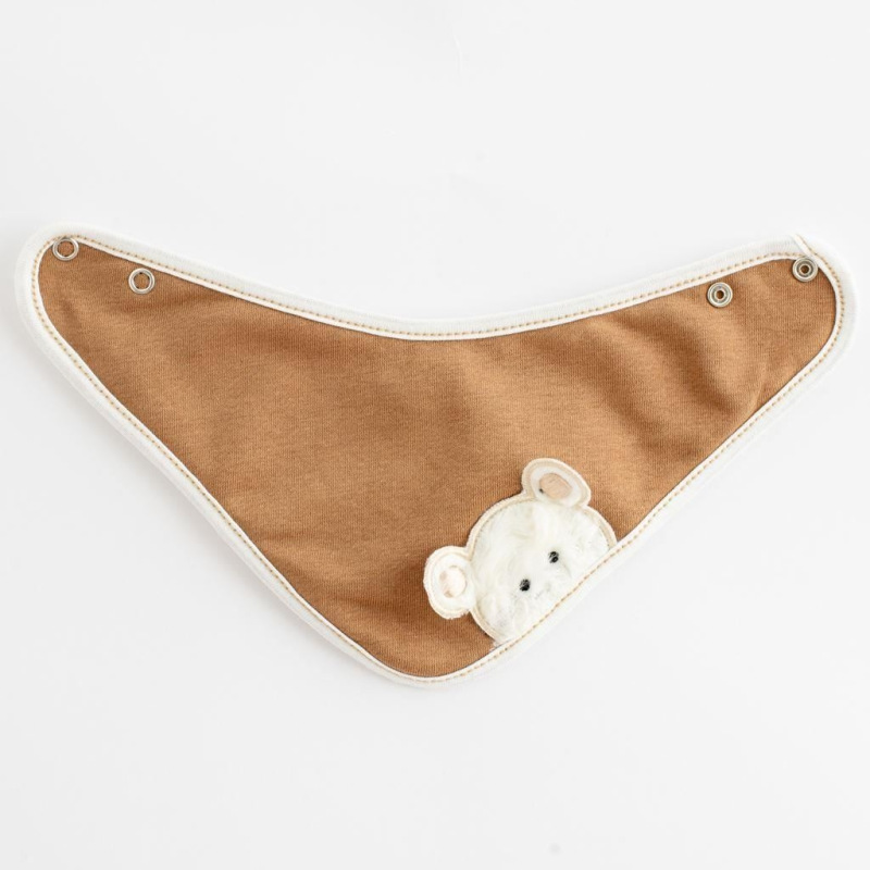 Jarná dojčenská čiapočka so šatkou na krk New Baby Sebastian hnedá 86 (12-18m) 1