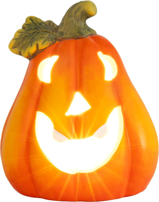 Dekorácia MagicHome Nature, tekvica, LED, terakota, 10,2x10,8x12,8 cm 2
