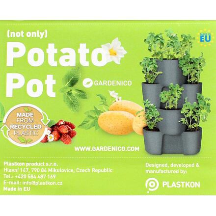 Plastkon Potato pestovateľská nádoba na zemiaky antracitová 1