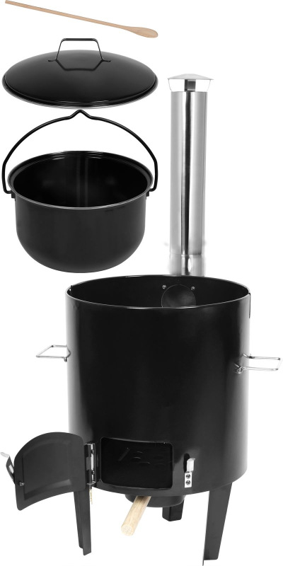 Súprava kotlová Fiestaset, zabíjačková, komplet, guľášová, 14 lit. kotlík, smaltovaná, s naberačkou, 1