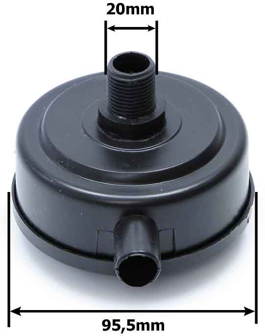 Vzduchový filter do 50-100 litrových kompresorov, závit 20 mm, MAR-POL 1