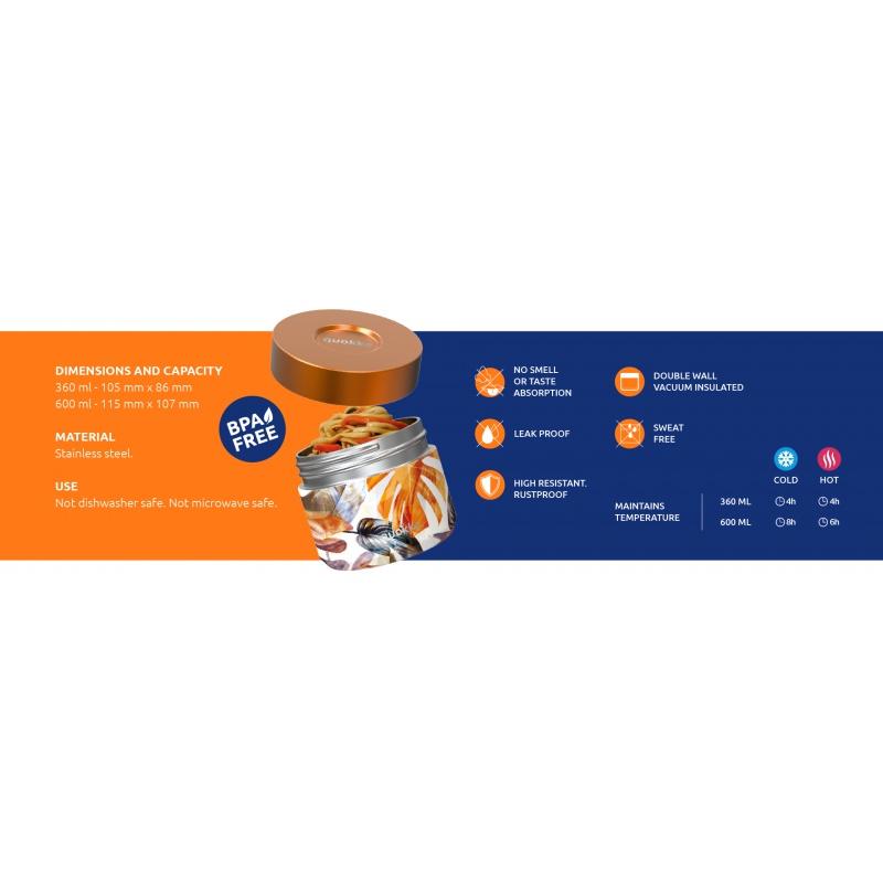 Quokka Whim, Nerezová termonádoba na jedlo Black, 360ml, 40014 1