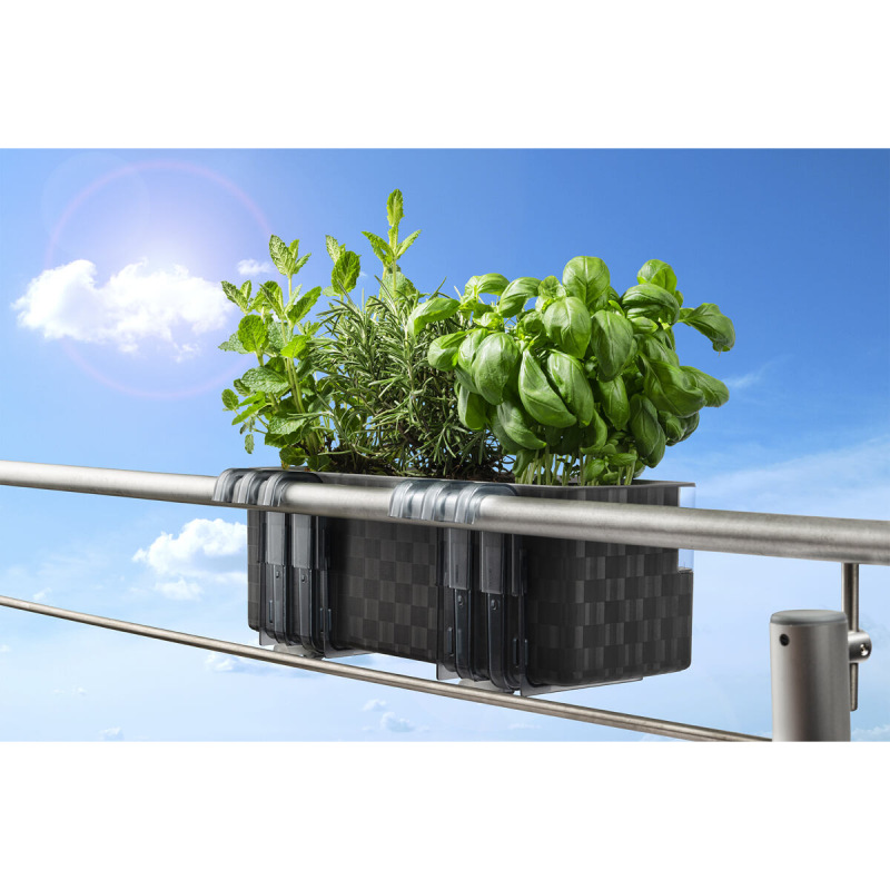 Cobble Trio samozavlažovací kvetináč biela 3