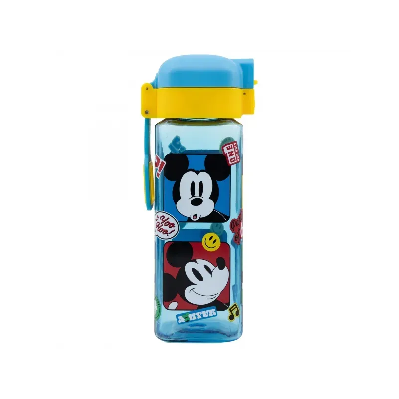 STOR Hranatá plastová fľaša MICKEY MOUSE Lock, 550ml, 74302