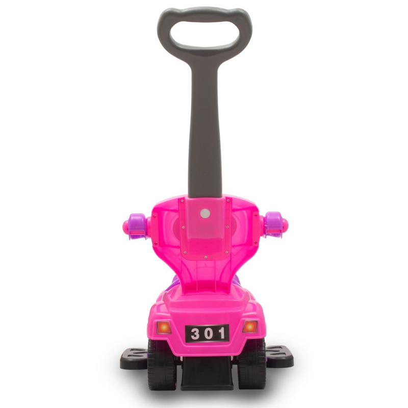 Detské odrážadlo s vodiacou tyčou 3v1 Baby Mix Mega Car ružové 2