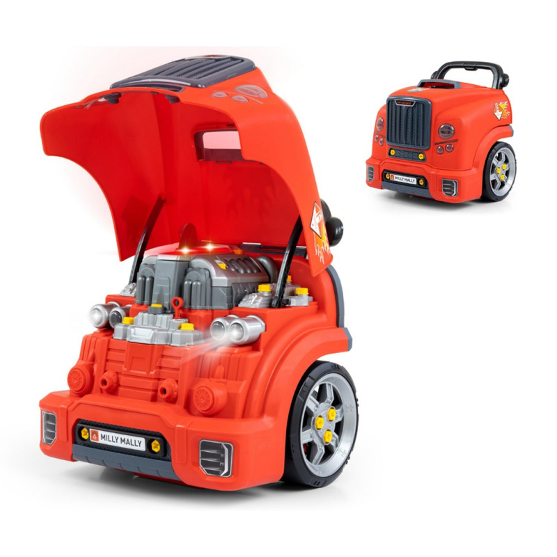 Realistický model prednej časti auta s otváracou kapotou Milly Mally N-GINE red