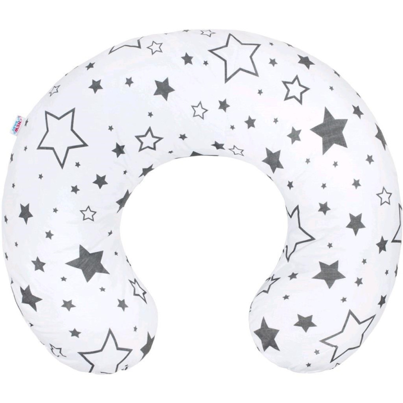 Obliečka na dojčiaci vankúš New Baby Hviezdy sivé 3