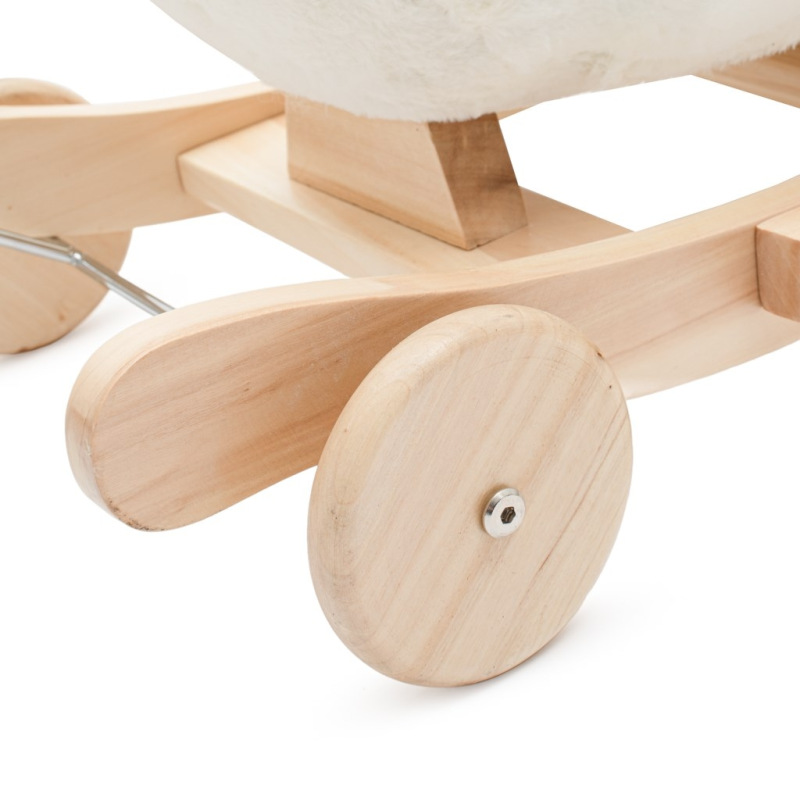 Hojdacia hračka s kolieskami a melódiou Baby Mix Labuť biela 3