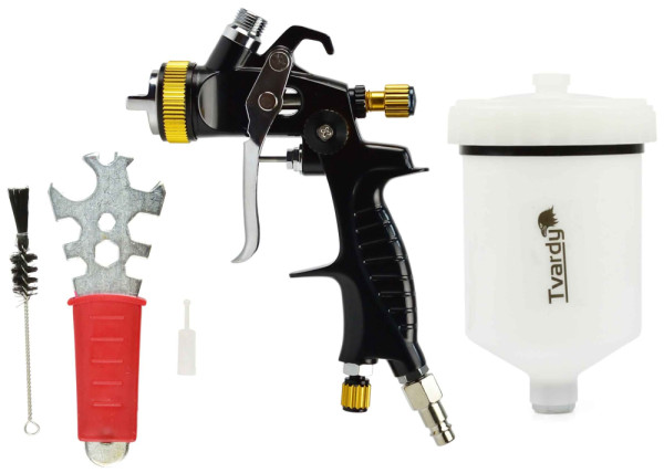 Striekacia pištoľ s technológiou LVLP, horná nádobka 600ml, tryska 2.0 mm, TVARDY 1