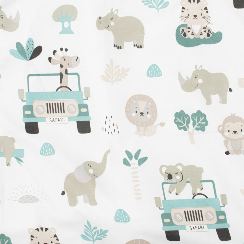 2-dielne posteľné obliečky New Baby Safari II 90/120 cm mint 4