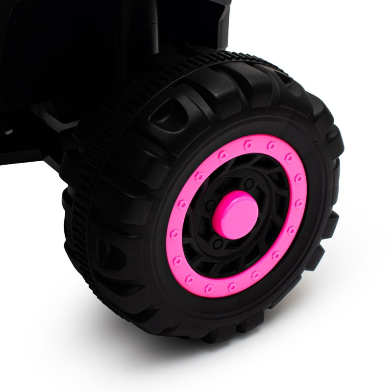 Detské elektrické odrážadlo Baby Mix Ruggy s vodiacou tyčou baby pink 4