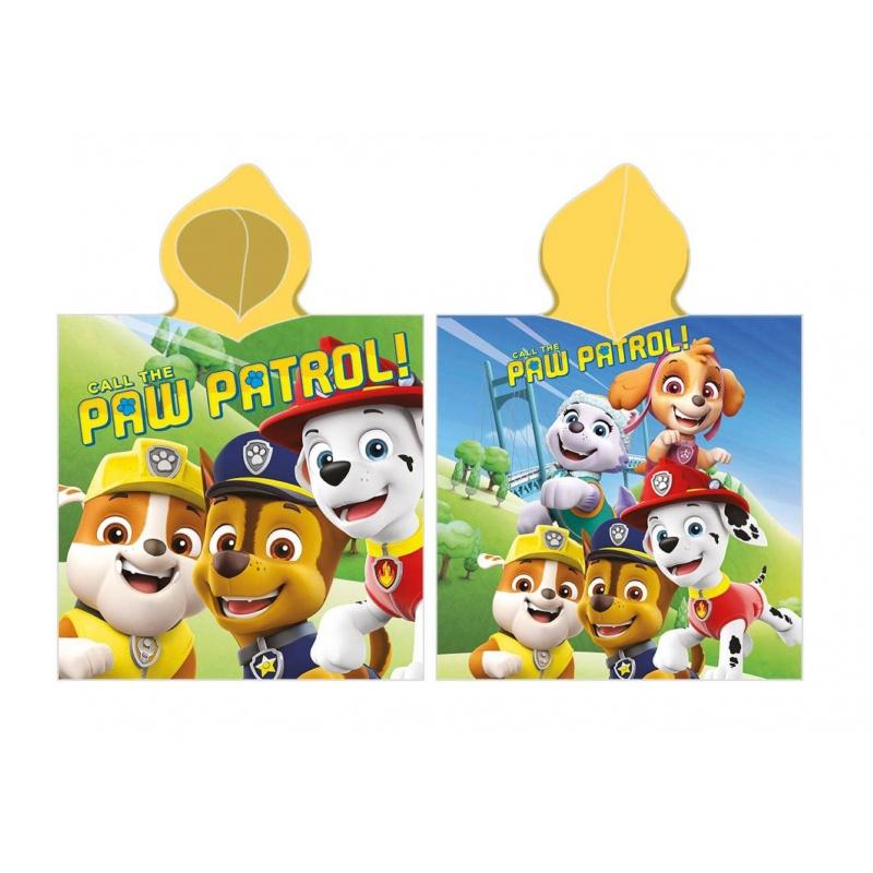 CARBOTEX Bavlnené pončo 55/110cm Paw Patrol, PAW235001