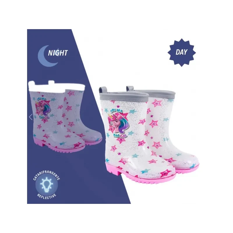 Detské reflexné gumáky Perletti Cool Kids Unicorn, 15607 - 30/31 2