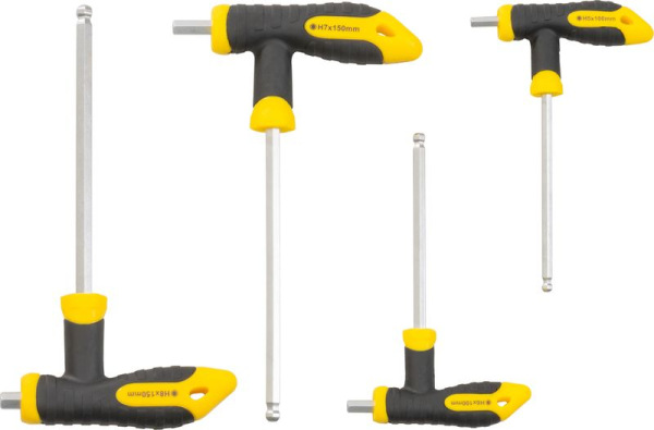 Sada skrutkovačov Strend Pro YF70019, 10 dielna, Hex s guličkou, držiak T, v kufri 2