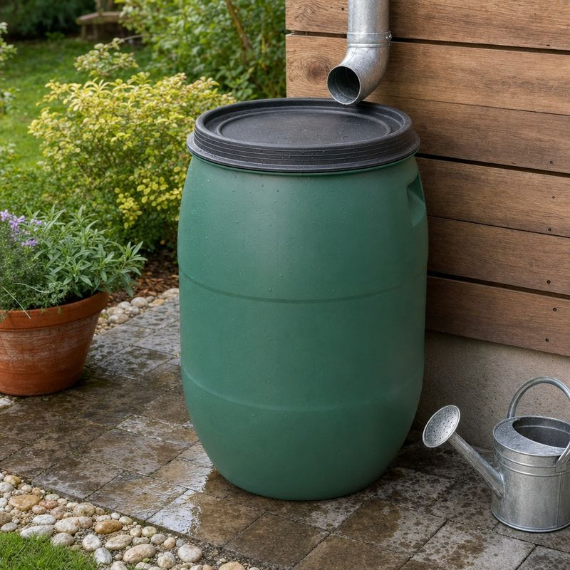 Barel Pannon Rainbarel 220 lit. 465 mm, zelený sud na dažďovú vodu, HDPE 1