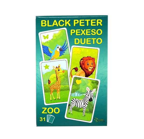 Hra čierny Peter 3v1 ZOO