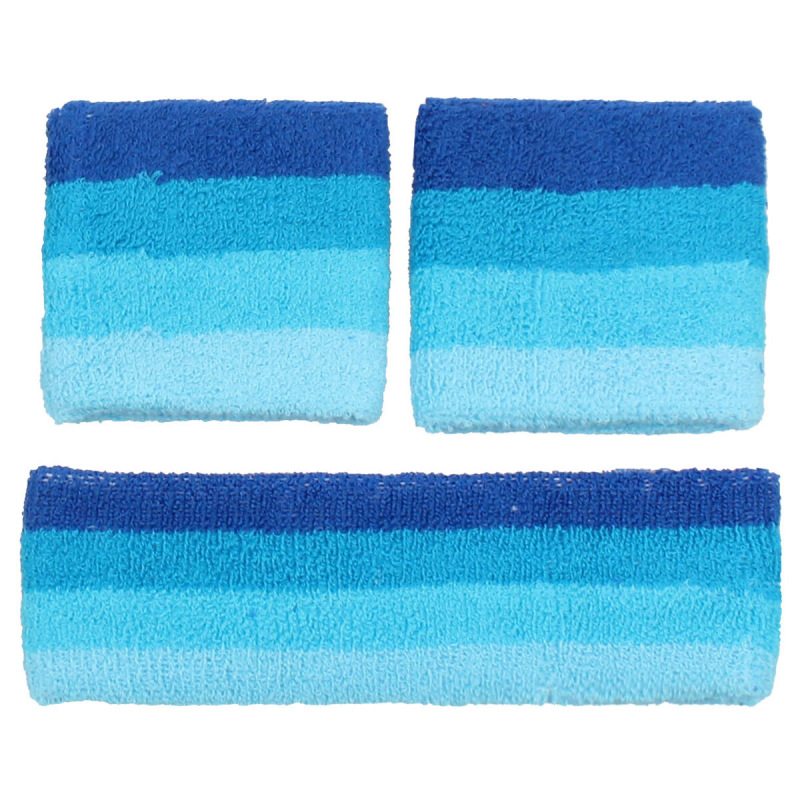 HeadWrist sada potítok a čelenky modrá