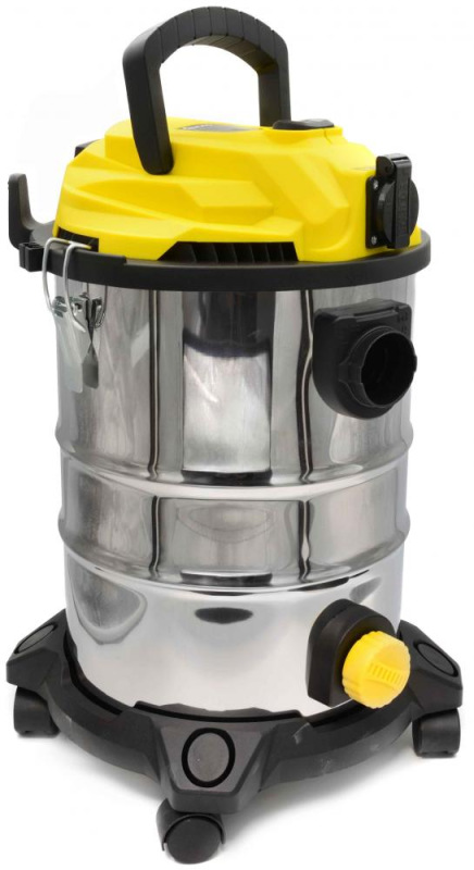 Vysávač priemyselný na sucho a na mokro 25l, so zásuvkou + príslušenstvo, 1800 W, GEKO 15