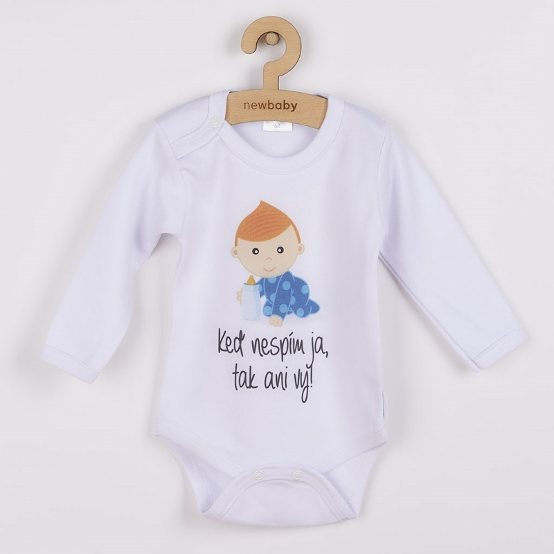 Body s potlačou New Baby Keď nespím ja, tak ani vy - darčekové balenie 86 (12-18m) 1