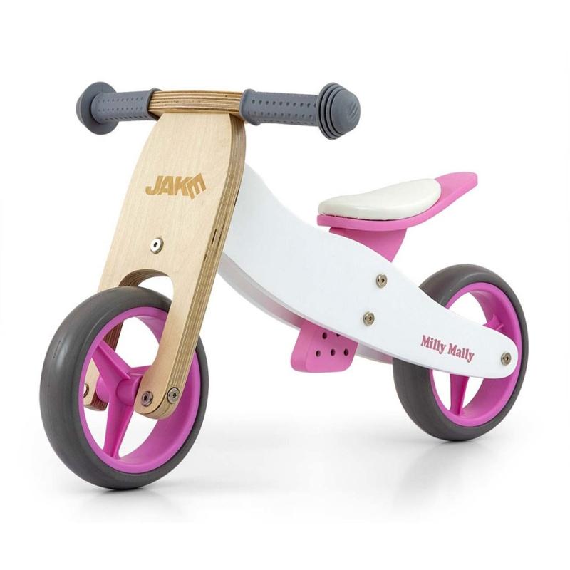 Detské multifunkčné odrážadlo bicykel 2v1 Milly Mally JAKE Classic Pink