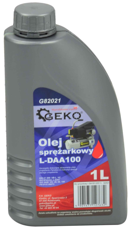 Kompresorový olej L-DAA10, 1 liter, GEKO 2