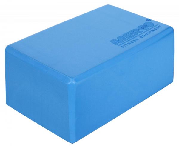 Merco Yoga kocka blok na jógu 22,5x15x10,5 cm modrá