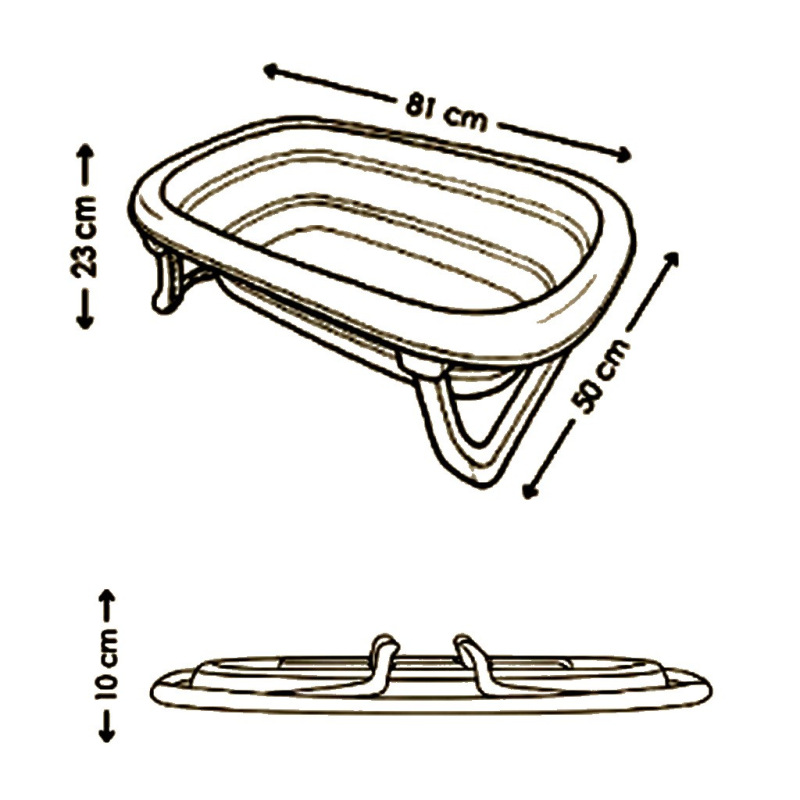 Skladacia plastová vanička Tega Baby grey 1