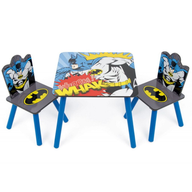 Detský drevený stolík + 2 stoličky Batman, BT16703 1