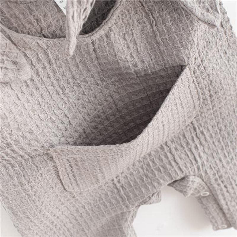 Dojčenské mušelínové zahradníčky New Baby Comfort clothes sivá 74 (6-9m) 1