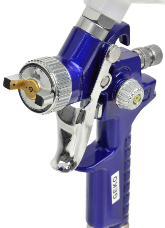 Striekacia pištoľ HVLP MINI s hornou nádobkou 125 ml, tryska - 0.8mm, závit M14x1, GEKO 4