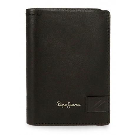 JOUMMA BAGS Pánska kožená peňaženka PEPE JEANS Strand Black / Čierna, 7432031