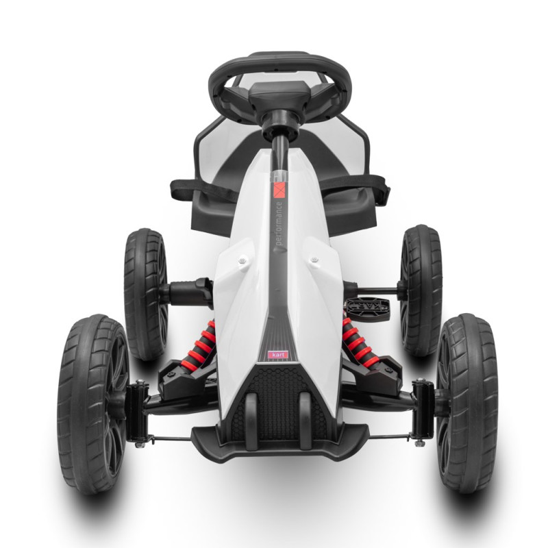 Detská šliapacia motokára Go-kart Baby Mix Speedster biela 3