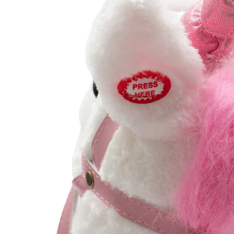 Hobby horse unicorn so zvukom a kolieskami Nia Baby Mix white 2
