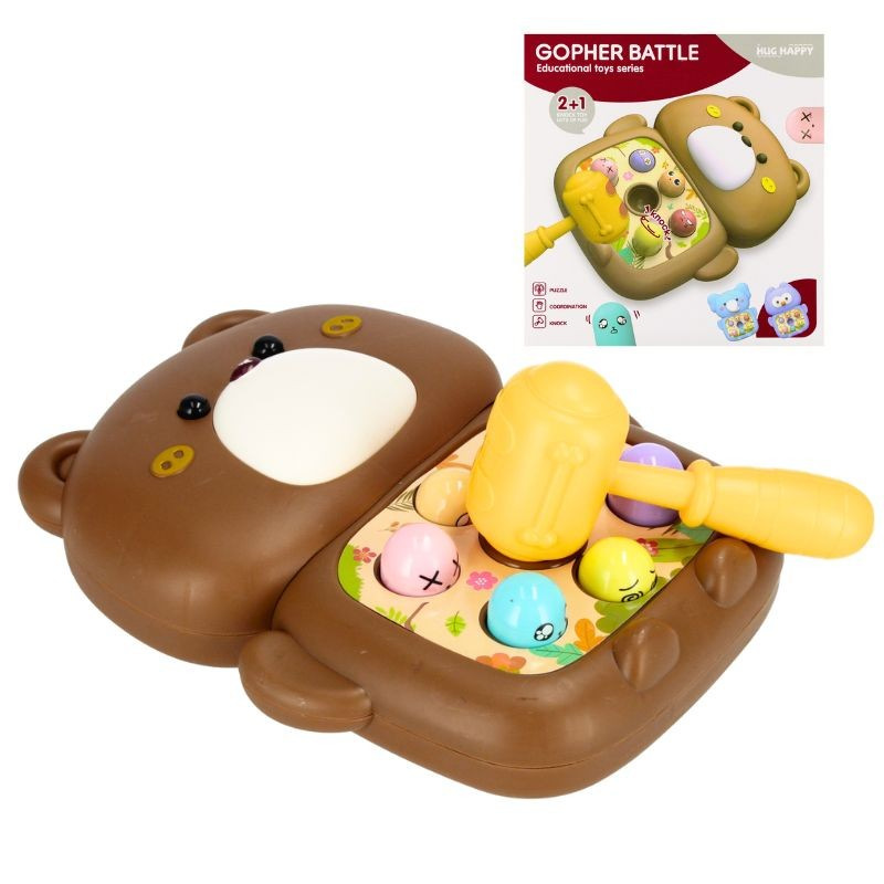 Hra zatĺkanie kladivom Medvedík