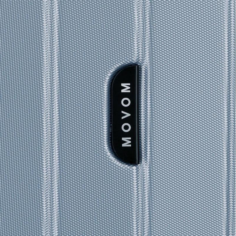 MOVOM Wood Steel Blue, Škrupinový cestovný kufor, 55x40x20cm, 38L, 5318663 (small exp.)