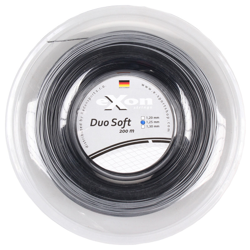 Duo Soft tenisový výplet 200 m čierna-strieborná