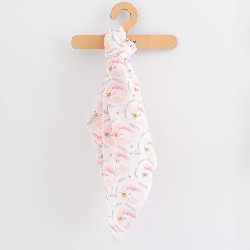 Bavlnené plienky s potlačou New Baby 70x80 cm 3 ks DIEVČA 2