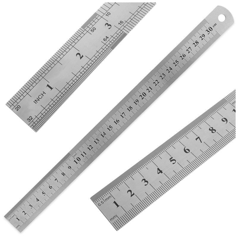 Pravítko z nerezovej ocele 300 mm, GEKO