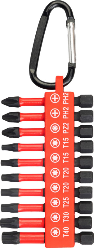 Sada bitov Strend Pro Premium, PH, PZ, TORX, S2 pevnosť, 1/4", 50mm, 10 dielna 2