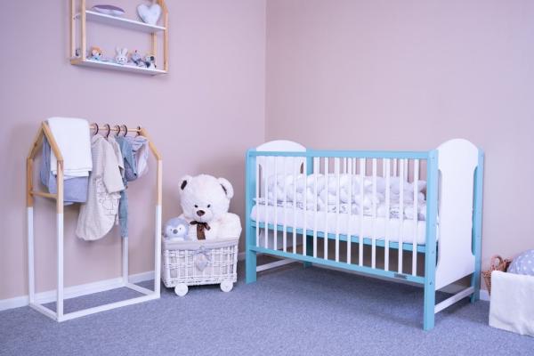 Detská postieľka New Baby ELSA štandard bielo-mätová