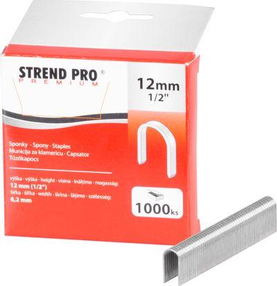 Spony Strend Pro Premium 1612, 12 mm, sponky do sponkovačky, typ U, bal. 1000 ks