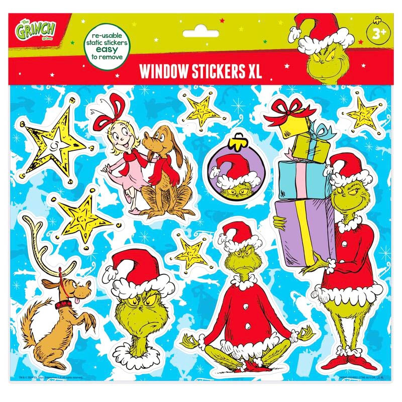 Grinch okenná dekorácia