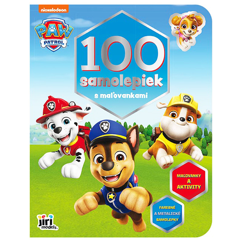 100 samolepiek s maľovankami Labková patrola