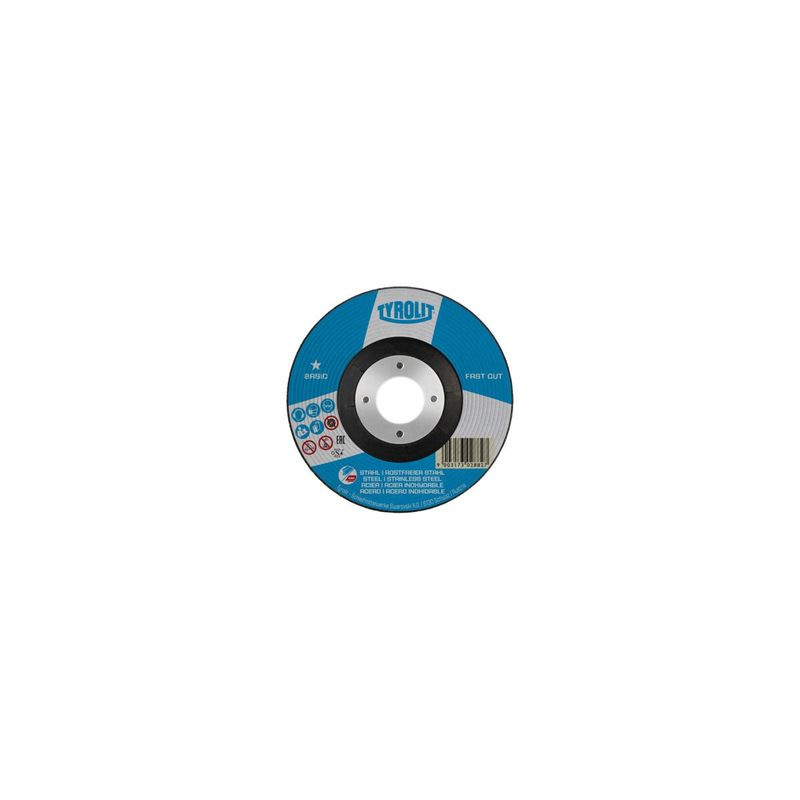 Kotuc Tyrolit 125x6,0x22,2mm, 27, A30P-BFB, oceľ/nerez, Fastcut, Basic *