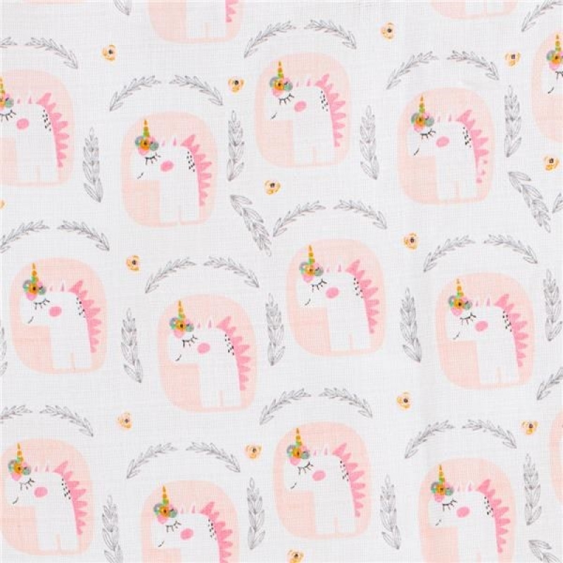 Bavlnené plienky s potlačou New Baby 70x80 cm 3 ks DIEVČA 4