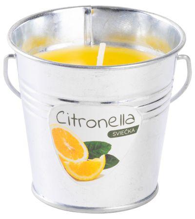 Sviečka Citronella CB143, repelentná, vedro, 80 g, 80x72 mm