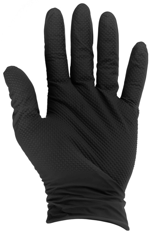 Rukavice nitrilové čierne, sada 50ks, veľkosť S, SOLID GRIP, GEKO 3